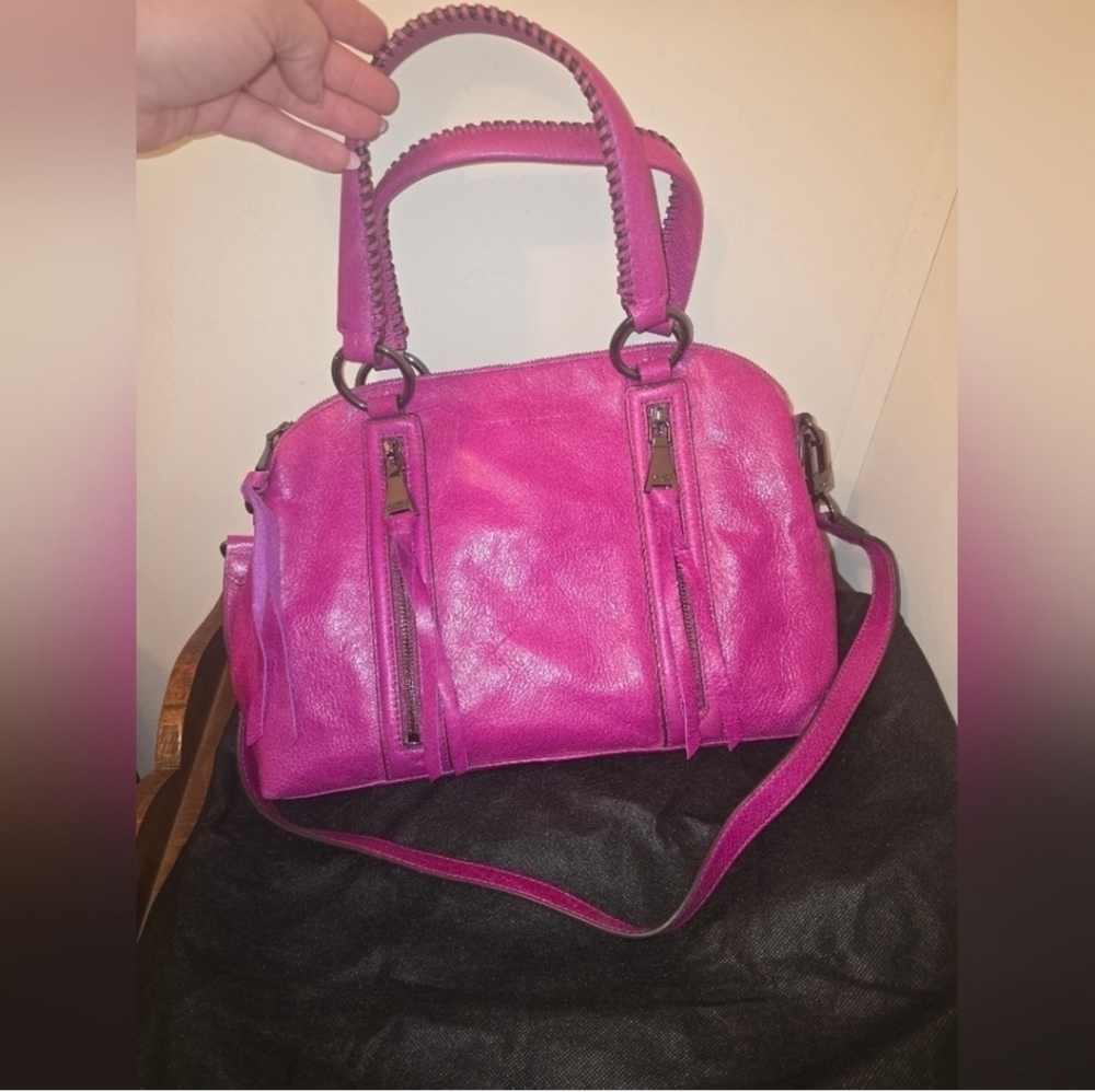 Aimee kestenberg fuschia leather shoulder bag